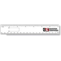.020 White Plastic Punched Clip Bookmark Rulers - 1.25"x7.25", Full Color